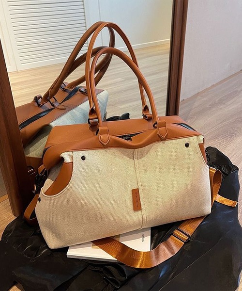 STYLE NUMBER(スタイルナンバー)の「【 STYLE NUMBER / スタイルナンバー 】 キャンバスコンビ ボストン ショルダー バッグ(ショルダーバッグ・メンズ・ブラック/ブラウン/ベージュ・FREE)」の12枚目の写真
