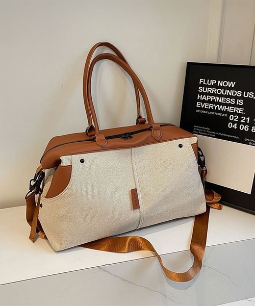 STYLE NUMBER(スタイルナンバー)の「【 STYLE NUMBER / スタイルナンバー 】 キャンバスコンビ ボストン ショルダー バッグ(ショルダーバッグ・メンズ・ブラック/ブラウン/ベージュ・FREE)」の9枚目の写真