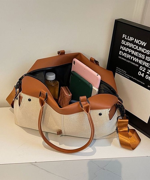 STYLE NUMBER(スタイルナンバー)の「【 STYLE NUMBER / スタイルナンバー 】 キャンバスコンビ ボストン ショルダー バッグ(ショルダーバッグ・メンズ・ブラック/ブラウン/ベージュ・FREE)」の13枚目の写真