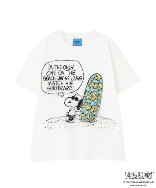 TRIPPY ART(トリッピーアート)の「TRIPPY ART(トリッピーアート)SNOOPY ON THE BEACH 3D TEE(Tシャツ/カットソー・メンズ・ホワイト/グレー・L/S/M)」の10枚目の写真
