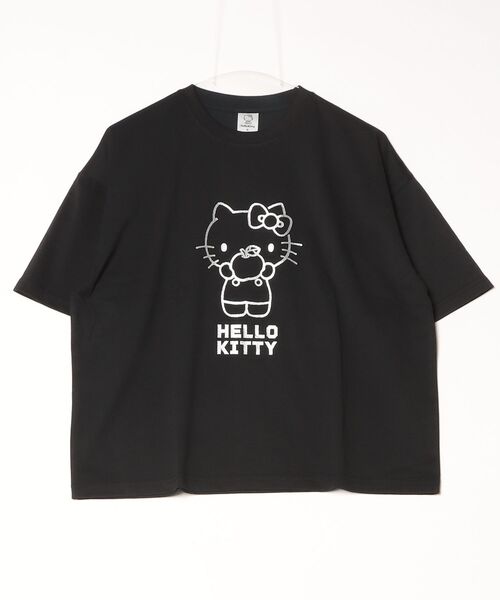 sanrio(サンリオ)の「【SANRIO/サンリオ】キャラクタープリント 半袖WIDEシルエットTシャツ(HELLO KITTY/ハローキティ)(Tシャツ/カットソー・レディース・オフホワイト/ブラック/ライトピンク/ネイビー・MEDIUM/LARGE)」の8枚目の写真