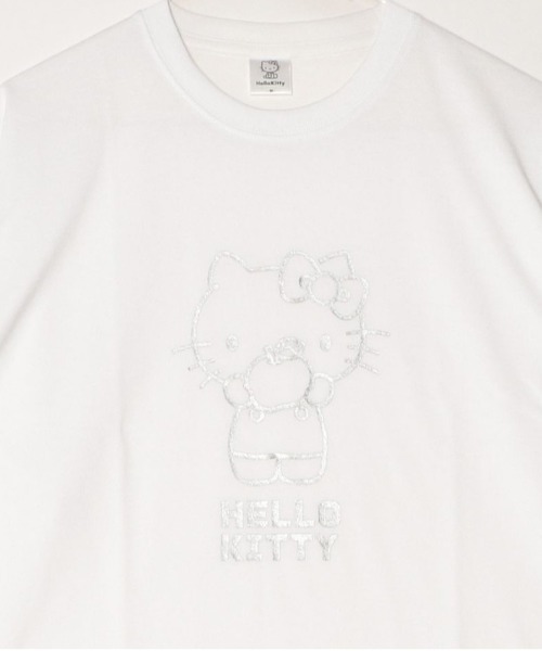 sanrio(サンリオ)の「【SANRIO/サンリオ】キャラクタープリント 半袖WIDEシルエットTシャツ(HELLO KITTY/ハローキティ)(Tシャツ/カットソー・レディース・オフホワイト/ブラック/ライトピンク/ネイビー・MEDIUM/LARGE)」の7枚目の写真