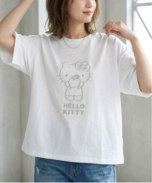 sanrio(サンリオ)の「【SANRIO/サンリオ】キャラクタープリント 半袖WIDEシルエットTシャツ(HELLO KITTY/ハローキティ)(Tシャツ/カットソー・レディース・オフホワイト/ブラック/ライトピンク/ネイビー・MEDIUM/LARGE)」の21枚目の写真
