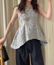 WILLFULLY（ウィルフリー）の「architectural jacquard piping sleeveless tops（Tシャツ/カットソー）」