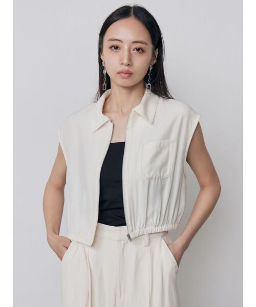 MURUA(ムルーア)の「【セットアップ対応】ブラッシュライクショートシャツ 夏服(シャツ/ブラウス・レディース・ブラウン/アイボリー/ブラック・FREE)」の5枚目の写真
