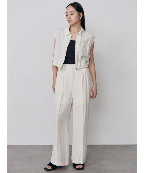 MURUA(ムルーア)の「【セットアップ対応】ブラッシュライクショートシャツ 夏服(シャツ/ブラウス・レディース・ブラウン/アイボリー/ブラック・FREE)」の9枚目の写真