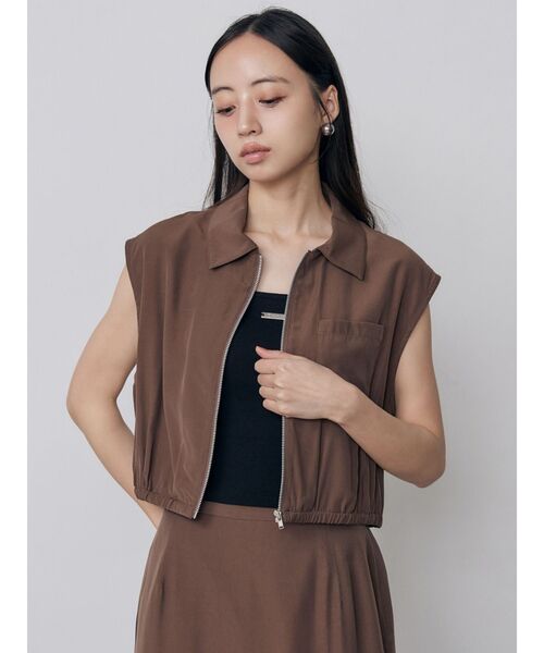 MURUA(ムルーア)の「【セットアップ対応】ブラッシュライクショートシャツ 夏服(シャツ/ブラウス・レディース・ブラウン/アイボリー/ブラック・FREE)」の13枚目の写真