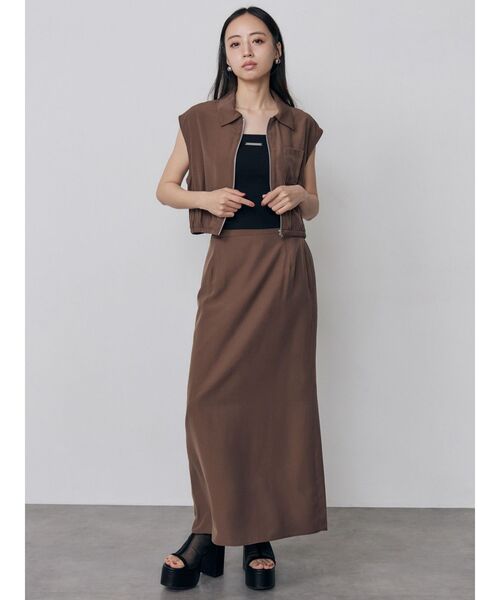 MURUA(ムルーア)の「【セットアップ対応】ブラッシュライクショートシャツ 夏服(シャツ/ブラウス・レディース・ブラウン/アイボリー/ブラック・FREE)」の17枚目の写真