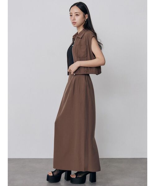 MURUA(ムルーア)の「【セットアップ対応】ブラッシュライクショートシャツ 夏服(シャツ/ブラウス・レディース・ブラウン/アイボリー/ブラック・FREE)」の18枚目の写真