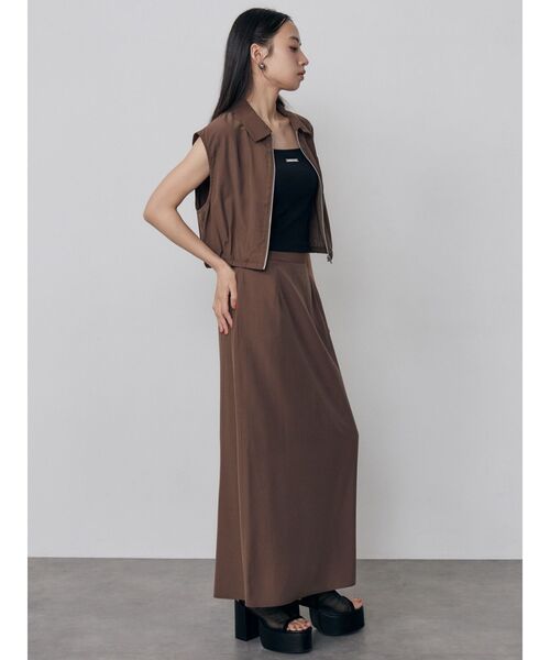 MURUA(ムルーア)の「【セットアップ対応】ブラッシュライクショートシャツ 夏服(シャツ/ブラウス・レディース・ブラウン/アイボリー/ブラック・FREE)」の20枚目の写真