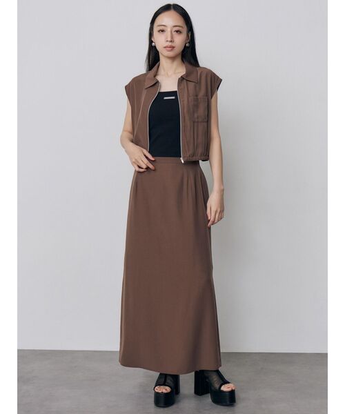 MURUA(ムルーア)の「【セットアップ対応】ブラッシュライクショートシャツ 夏服(シャツ/ブラウス・レディース・ブラウン/アイボリー/ブラック・FREE)」の22枚目の写真