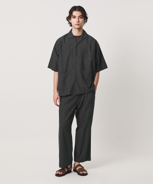 FILL THE BILL（フィルザビル）の「【別注】＜FILL THE BILL＞CHAMBRAY OPENCOLLAR SHIRT/オープンカラーシャツ（シャツ/ブラウス・メンズ・ネイビー/ブラック・2/1）」の8枚目の写真
