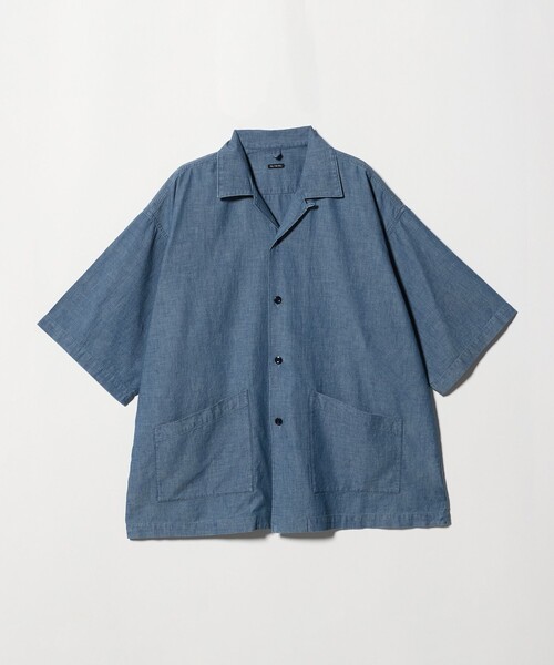 FILL THE BILL（フィルザビル）の「【別注】＜FILL THE BILL＞CHAMBRAY OPENCOLLAR SHIRT/オープンカラーシャツ（シャツ/ブラウス・メンズ・ネイビー/ブラック・2/1）」の9枚目の写真