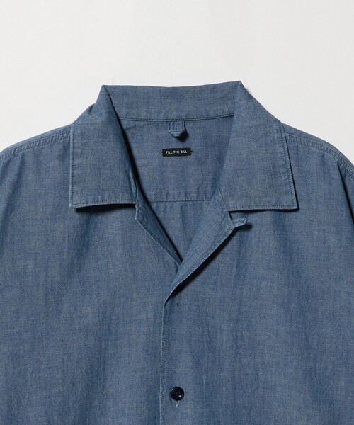 FILL THE BILL（フィルザビル）の「【別注】＜FILL THE BILL＞CHAMBRAY OPENCOLLAR SHIRT/オープンカラーシャツ（シャツ/ブラウス・メンズ・ネイビー/ブラック・2/1）」の11枚目の写真