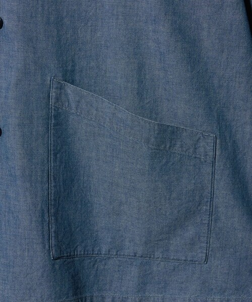 FILL THE BILL（フィルザビル）の「【別注】＜FILL THE BILL＞CHAMBRAY OPENCOLLAR SHIRT/オープンカラーシャツ（シャツ/ブラウス・メンズ・ネイビー/ブラック・2/1）」の14枚目の写真