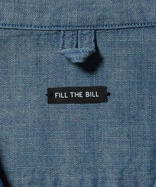 FILL THE BILL（フィルザビル）の「【別注】＜FILL THE BILL＞CHAMBRAY OPENCOLLAR SHIRT/オープンカラーシャツ（シャツ/ブラウス・メンズ・ネイビー/ブラック・2/1）」の20枚目の写真