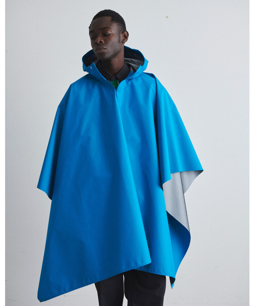 yoshiokubo(ヨシオクボ)の「yoshiokubo ヨシオクボ / PONCHO 防水ポンチョ レインコート / YES23903(ポンチョ・メンズ・ブラック/カーキ/ターコイズブルー・FREE)」の3枚目の写真