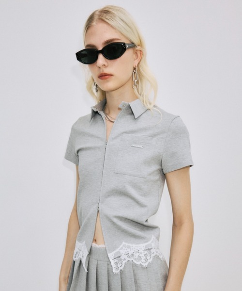 JOSE MOON（ジョゼムーン）の「CUTSEW LACE ZIPUP/カットソーレース