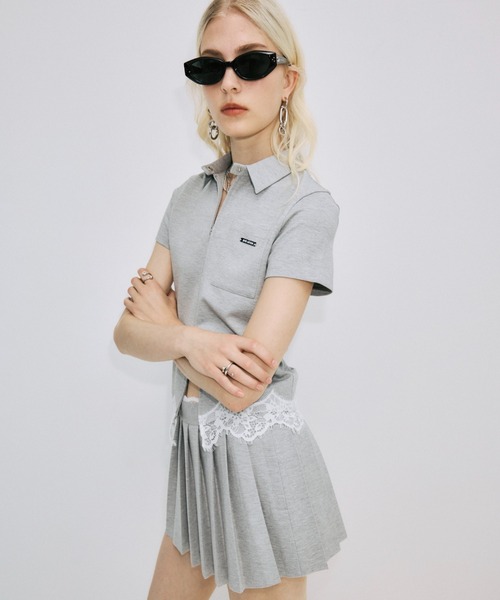JOSE MOON（ジョゼムーン）の「CUTSEW LACE ZIPUP/カットソーレース