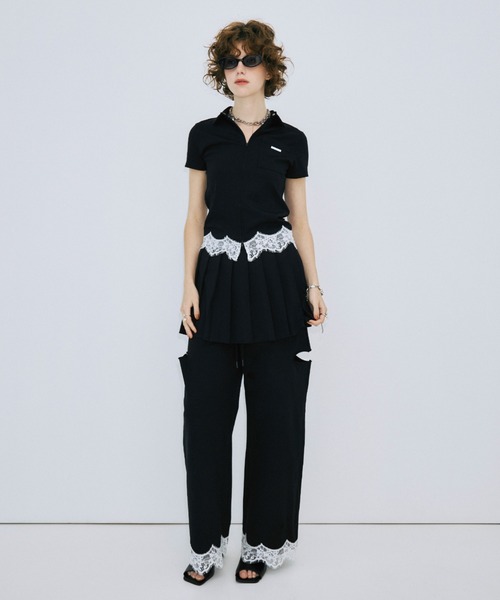 JOSE MOON（ジョゼムーン）の「CUTSEW LACE ZIPUP/カットソーレース