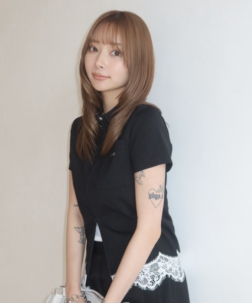 CUTSEW LACE ZIPUP　GREY josemoon　新品タグ付き CUTSEW LACE ZIPUP/カットソーレースジップアップ（スウェット）｜JOSE