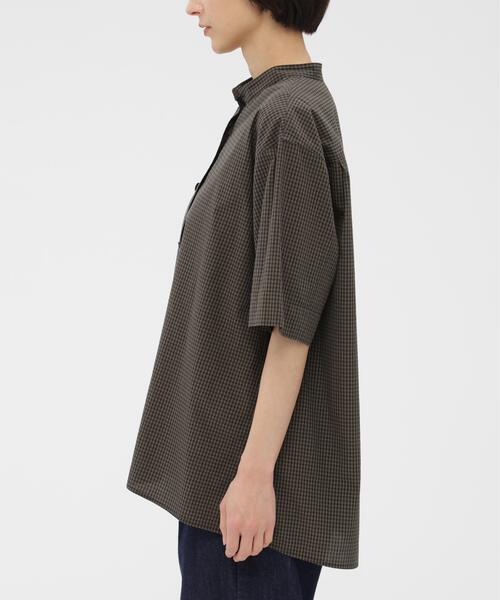 MHL.(エムエイチエル)の「YARN DYED COTTON VOILE SHIRT(シャツ/ブラウス・レディース・ブルー/カーキ・1/2)」の11枚目の写真