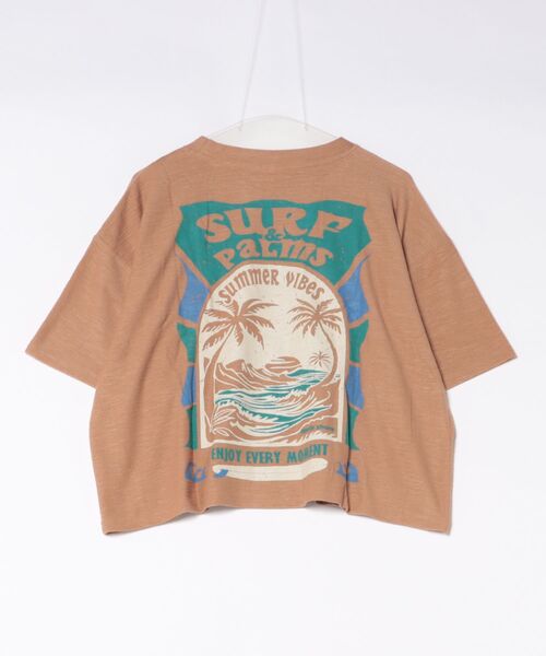 Kahiko(カヒコ)の「【Kahiko】SURF&Palms ビーチリーTシャツ(Tシャツ/カットソー・レディース・ホワイト/ブラック/ベージュ/グリーン・FREE)」の3枚目の写真