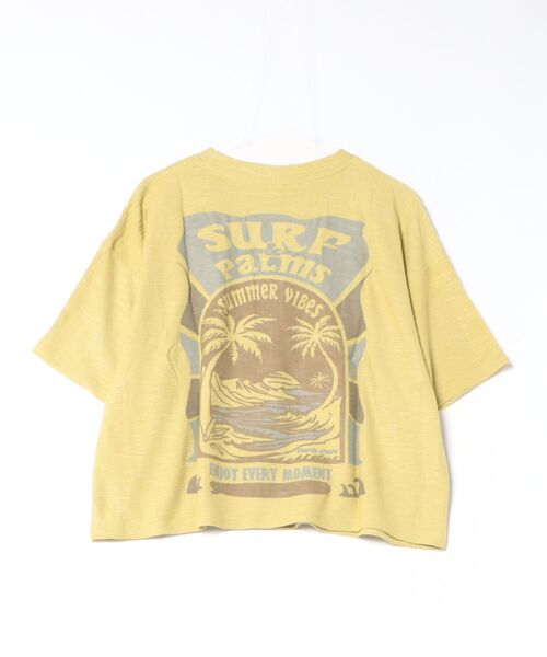 Kahiko(カヒコ)の「【Kahiko】SURF&Palms ビーチリーTシャツ(Tシャツ/カットソー・レディース・ホワイト/ブラック/ベージュ/グリーン・FREE)」の4枚目の写真