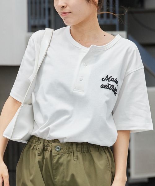 ROOPTOKYO(ループトウキョウ)の「ドライコットンヘンリーネックT 吸水速乾 2026年春夏(Tシャツ/カットソー・メンズ・ホワイト/ブラック/チャコールグレー・M/L)」の2枚目の写真