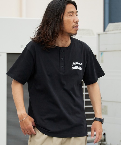 ROOPTOKYO(ループトウキョウ)の「ドライコットンヘンリーネックT 吸水速乾 2026年春夏(Tシャツ/カットソー・メンズ・ホワイト/ブラック/チャコールグレー・M/L)」の3枚目の写真