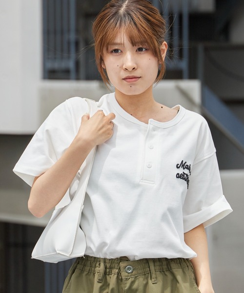 ROOPTOKYO(ループトウキョウ)の「ドライコットンヘンリーネックT 吸水速乾 2026年春夏(Tシャツ/カットソー・メンズ・ホワイト/ブラック/チャコールグレー・M/L)」の5枚目の写真