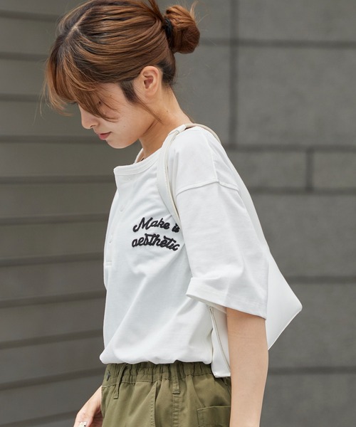 ROOPTOKYO(ループトウキョウ)の「ドライコットンヘンリーネックT 吸水速乾 2026年春夏(Tシャツ/カットソー・メンズ・ホワイト/ブラック/チャコールグレー・M/L)」の8枚目の写真