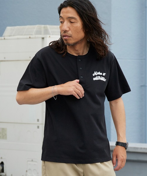 ROOPTOKYO(ループトウキョウ)の「ドライコットンヘンリーネックT 吸水速乾 2026年春夏(Tシャツ/カットソー・メンズ・ホワイト/ブラック/チャコールグレー・M/L)」の16枚目の写真