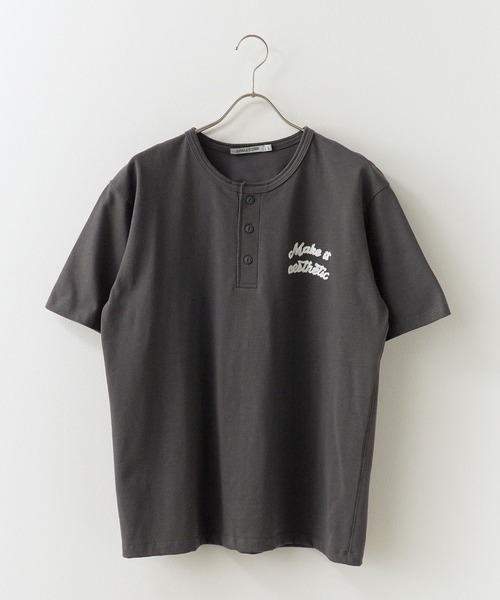 ROOPTOKYO(ループトウキョウ)の「ドライコットンヘンリーネックT 吸水速乾 2026年春夏(Tシャツ/カットソー・メンズ・ホワイト/ブラック/チャコールグレー・M/L)」の20枚目の写真
