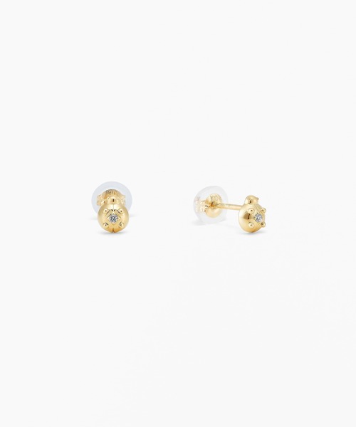K10YG ダイヤモンド ピアス（ピアス（両耳用））｜festaria bijou 