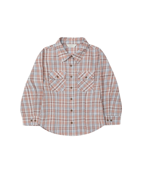 SECONDMONO（セカンドモノローグ）の「Three-quarter Sleeve check Shirt [BRICKRED]_SEWSH003BRICKRED（シャツ/ブラウス・レディース・その他・F）」の2枚目の写真