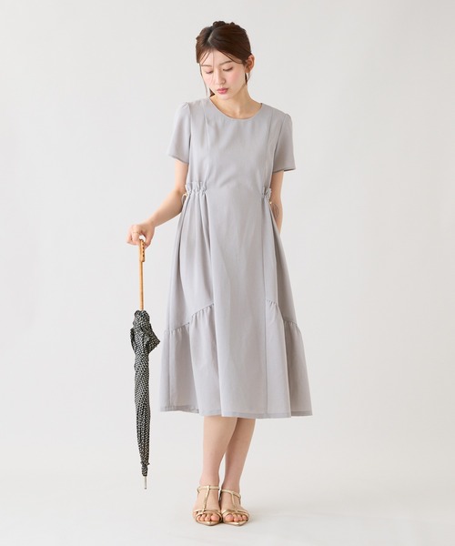 Rose Tiara(ローズティアラ)の「【撥水/通気性◎】ドロスト撥水ワンピース(ワンピース・レディース・ピンク/グレー/ブラック・38/42/46)」の16枚目の写真