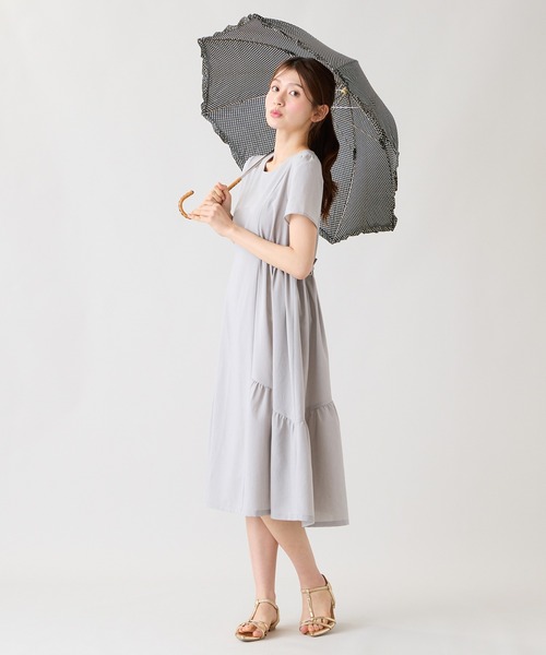 Rose Tiara(ローズティアラ)の「【撥水/通気性◎】ドロスト撥水ワンピース(ワンピース・レディース・ピンク/グレー/ブラック・38/42/46)」の19枚目の写真