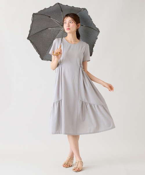Rose Tiara(ローズティアラ)の「【撥水/通気性◎】ドロスト撥水ワンピース(ワンピース・レディース・ピンク/グレー/ブラック・38/42/46)」の20枚目の写真