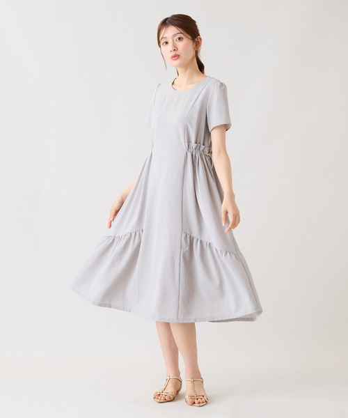 Rose Tiara(ローズティアラ)の「【撥水/通気性◎】ドロスト撥水ワンピース(ワンピース・レディース・ピンク/グレー/ブラック・38/42/46)」の5枚目の写真