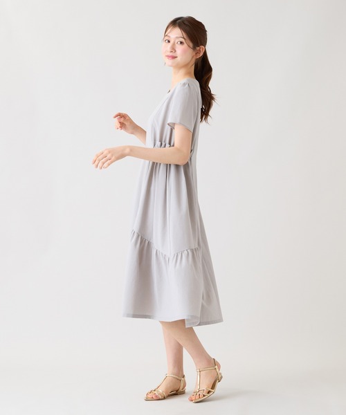 Rose Tiara(ローズティアラ)の「【撥水/通気性◎】ドロスト撥水ワンピース(ワンピース・レディース・ピンク/グレー/ブラック・38/42/46)」の8枚目の写真