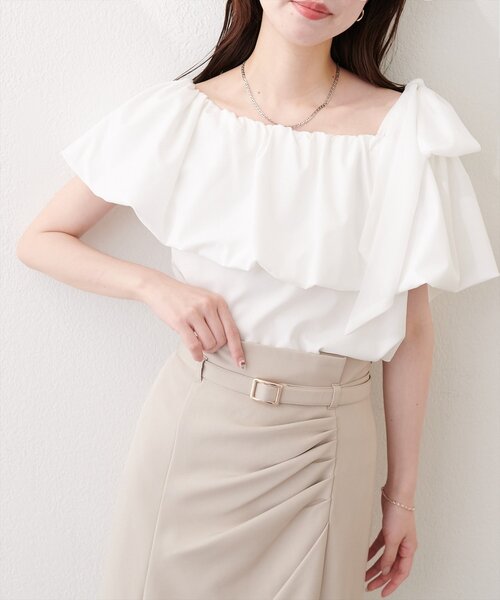 natural couture（ナチュラルクチュール）の「〈mizukoto〉マルチWAYオフショルバルーンTOPS（シャツ/ブラウス・レディース・ラベンダー/その他1/オフホワイト/ブラック/ネイビー・FREE）」の11枚目の写真