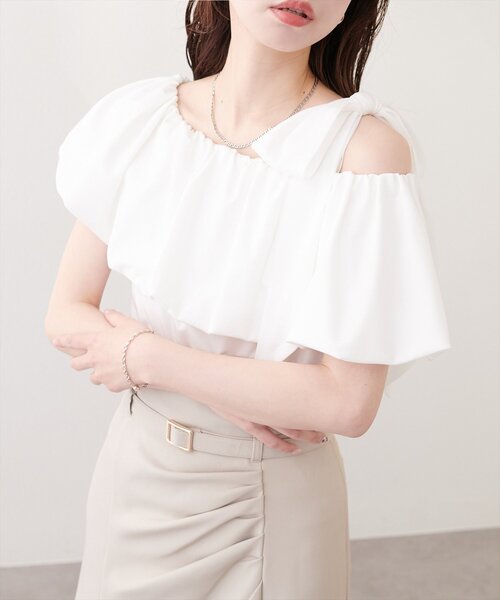 natural couture（ナチュラルクチュール）の「〈mizukoto〉マルチWAYオフショルバルーンTOPS（シャツ/ブラウス・レディース・ラベンダー/その他1/オフホワイト/ブラック/ネイビー・FREE）」の12枚目の写真