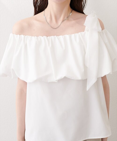 natural couture（ナチュラルクチュール）の「〈mizukoto〉マルチWAYオフショルバルーンTOPS（シャツ/ブラウス・レディース・ラベンダー/その他1/オフホワイト/ブラック/ネイビー・FREE）」の22枚目の写真