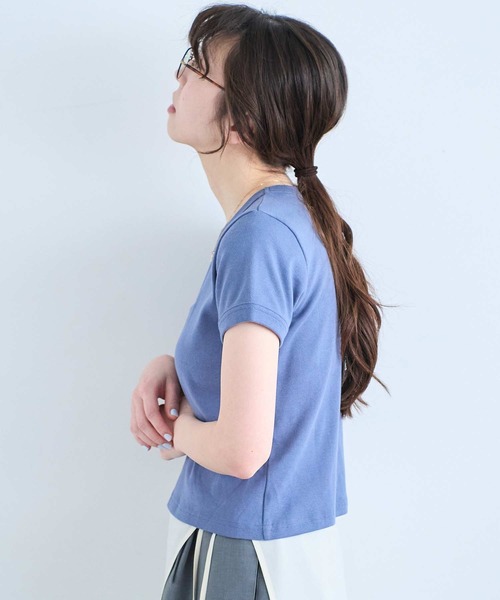 I am I in fact...（アイアムアイインファクト）の「CHAMOMILE TEE（Tシャツ/カットソー・レディース・ブラック/ピンク/ブルー/ホワイト・FREE）」の14枚目の写真