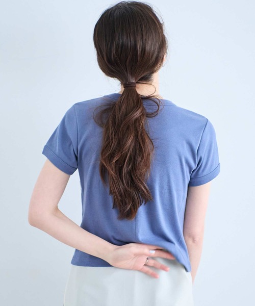 I am I in fact...（アイアムアイインファクト）の「CHAMOMILE TEE（Tシャツ/カットソー・レディース・ブラック/ピンク/ブルー/ホワイト・FREE）」の15枚目の写真