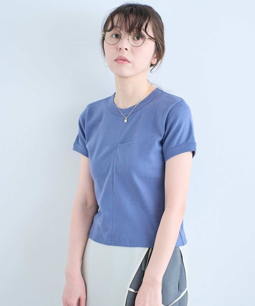 I am I in fact...（アイアムアイインファクト）の「CHAMOMILE TEE（Tシャツ/カットソー・レディース・ブラック/ピンク/ブルー/ホワイト・FREE）」の16枚目の写真
