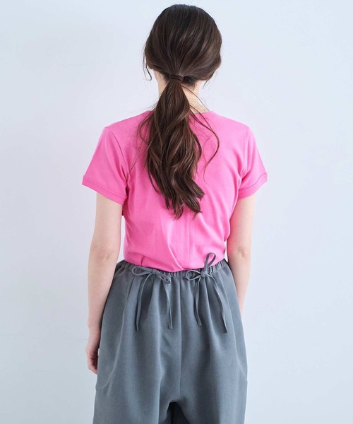 I am I in fact...（アイアムアイインファクト）の「CHAMOMILE TEE（Tシャツ/カットソー・レディース・ブラック/ピンク/ブルー/ホワイト・FREE）」の10枚目の写真