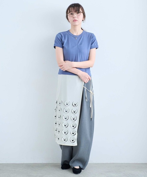 I am I in fact...(アイアムアイインファクト)の「CHAMOMILE TEE(Tシャツ/カットソー・レディース・ブラック/ピンク/ブルー/ホワイト・FREE)」の21枚目の写真