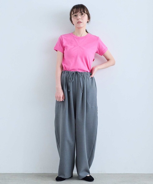 I am I in fact...(アイアムアイインファクト)の「CHAMOMILE TEE(Tシャツ/カットソー・レディース・ブラック/ピンク/ブルー/ホワイト・FREE)」の20枚目の写真